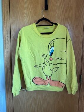 Yellow Tweety Graphic Sweater